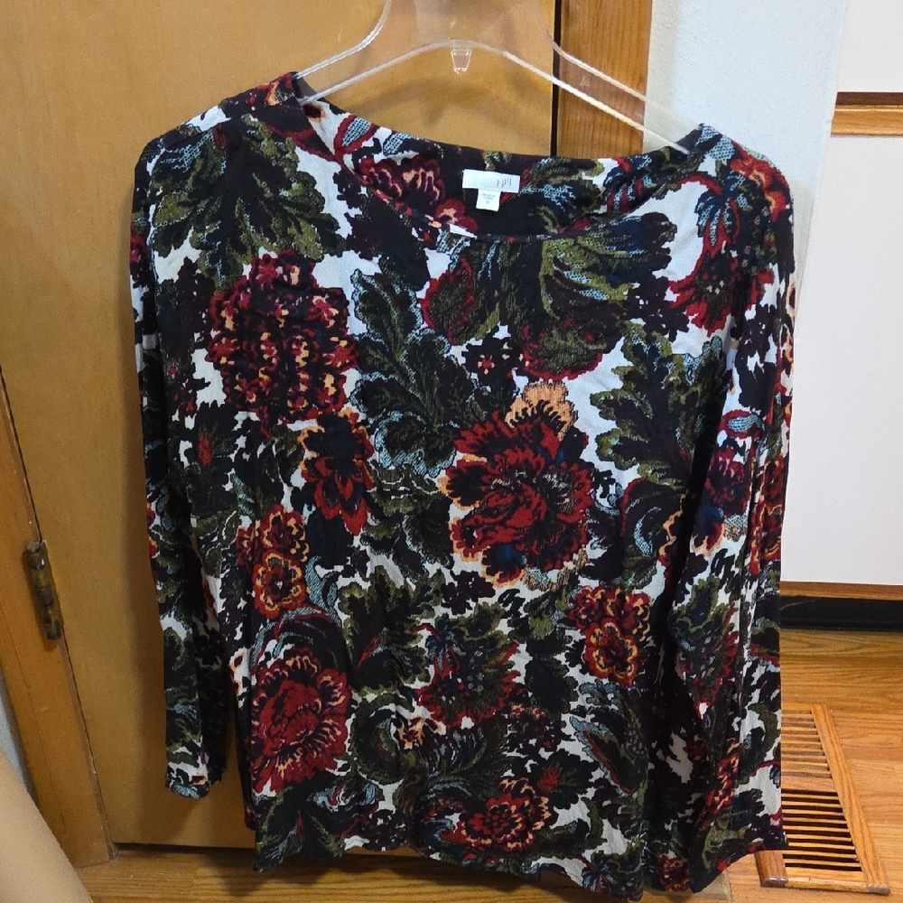 J. Jill Multicolor Floral Long Sleeve Top